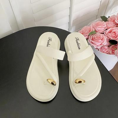 Damen Sommer Plateau Zehensandalen Rutschfest Bequem Koreanische Version Lässig Strand