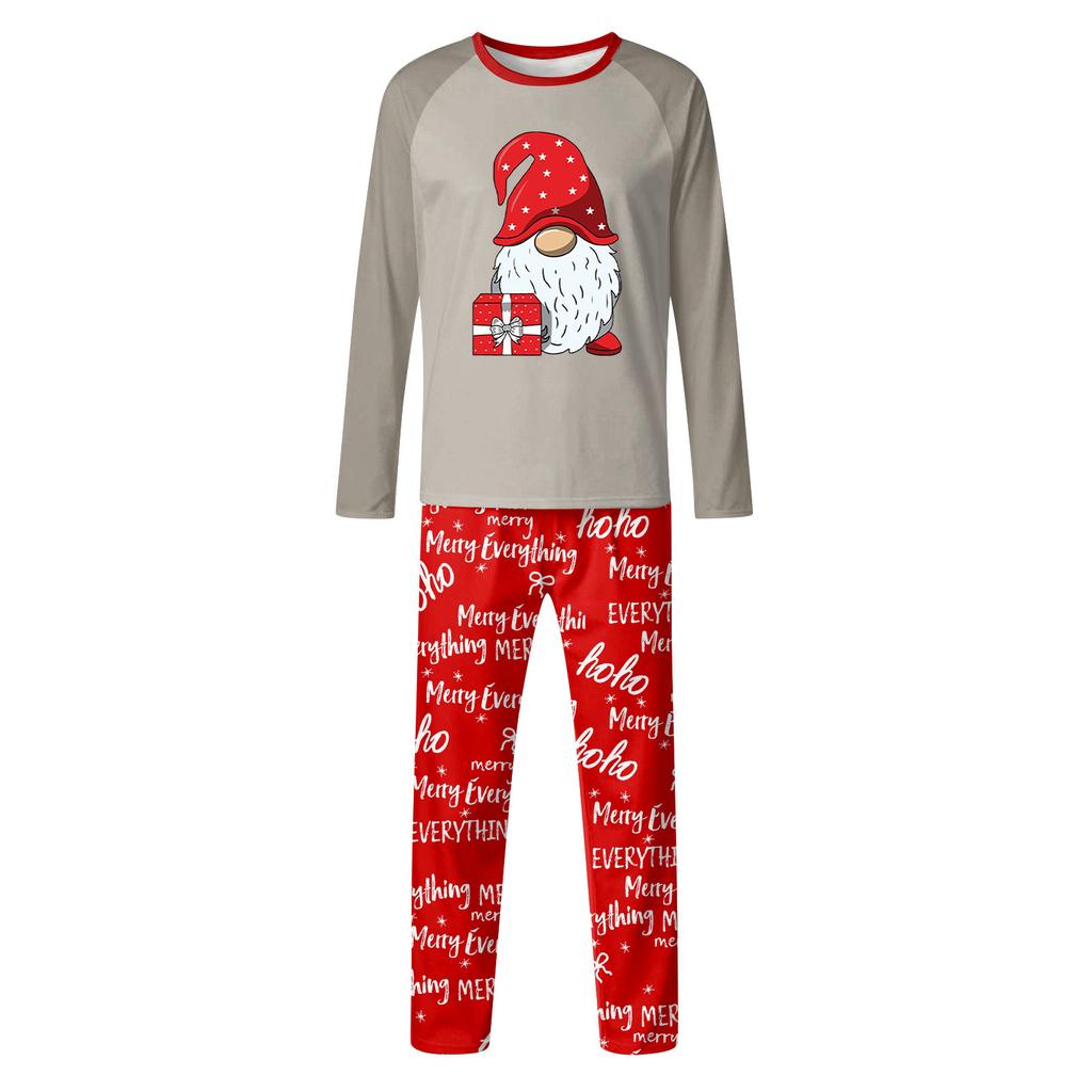 Familienpassende Drucksets Pyjamas Loungewear Outfits Familienpassendes Langarm-Oberteil+Hose Set