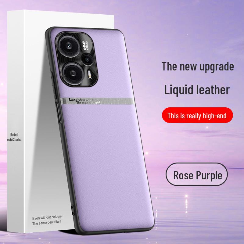 Redmi Note 12 Turbo Leder Anti-Fall Schutzhülle, Einteiliges Design