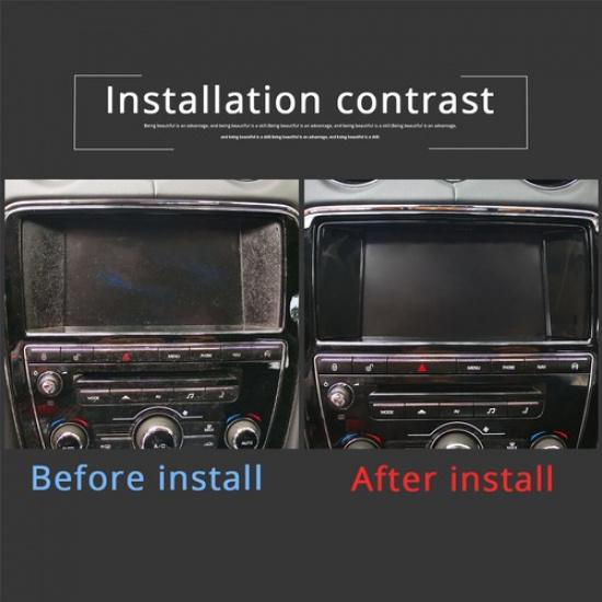 Glossy Black Dashboard Navigation Cover Frame Trim For Jaguar XJ 2010-2016