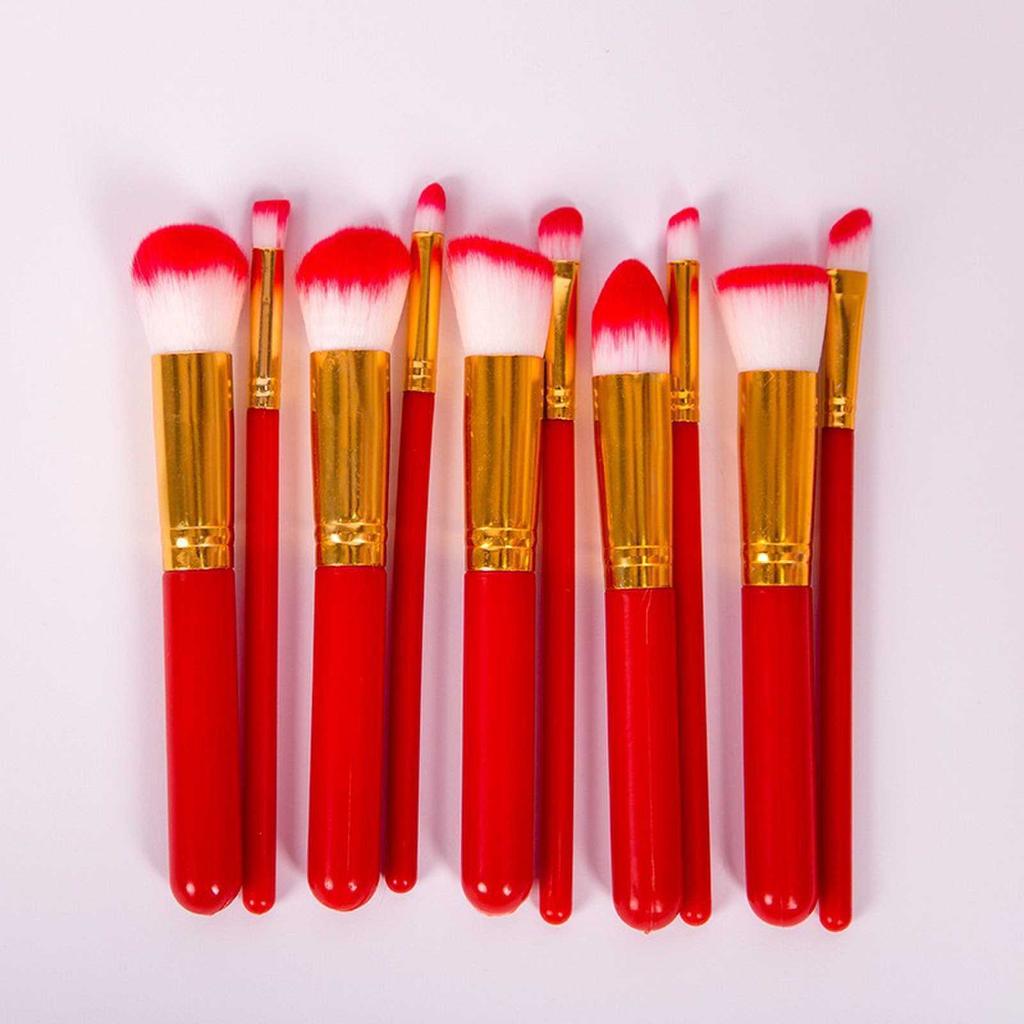 10 Stück Make-up Pinsel Candy Farbe Faser Make-up Pinsel Beauty Werkzeuge Anfänger Make-up Pinsel Set