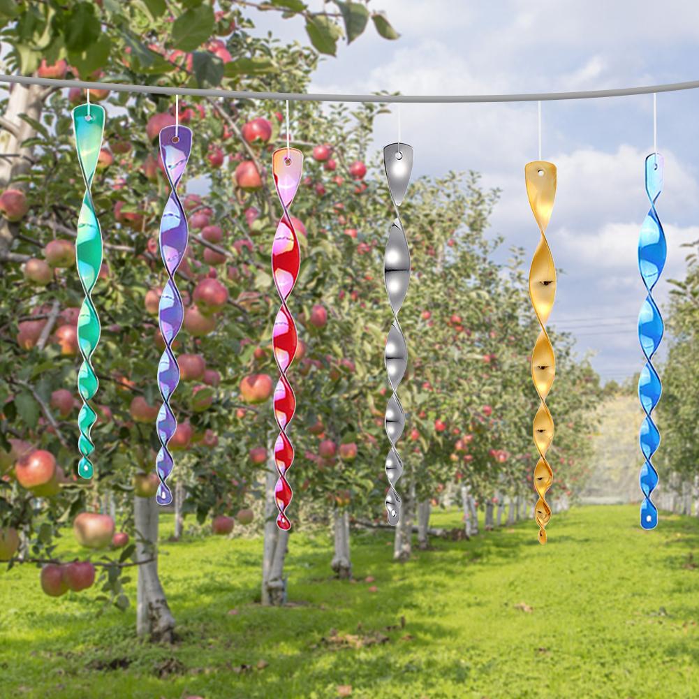 Vogelabweisendes Windspiel, wasserdicht, mit Vogelabwehrschraube und Trageband zur Gartendekoration