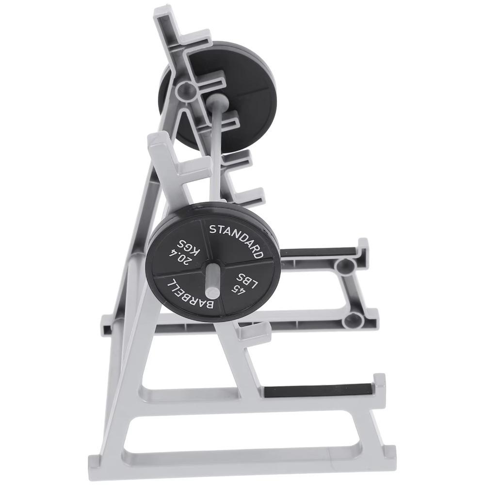 New With Barbells And Weights Barbell Rack Pen Holder Gym Theme Metal Stationery Storage Rack Mini Squat Rack Ornaments Gift