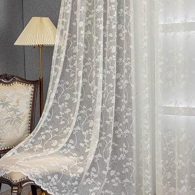 1 Piece European Style Exquisite Luxury Mirror Embroidery Curtain Gauze Curtain Curtains for Living Dining Room Bedroom