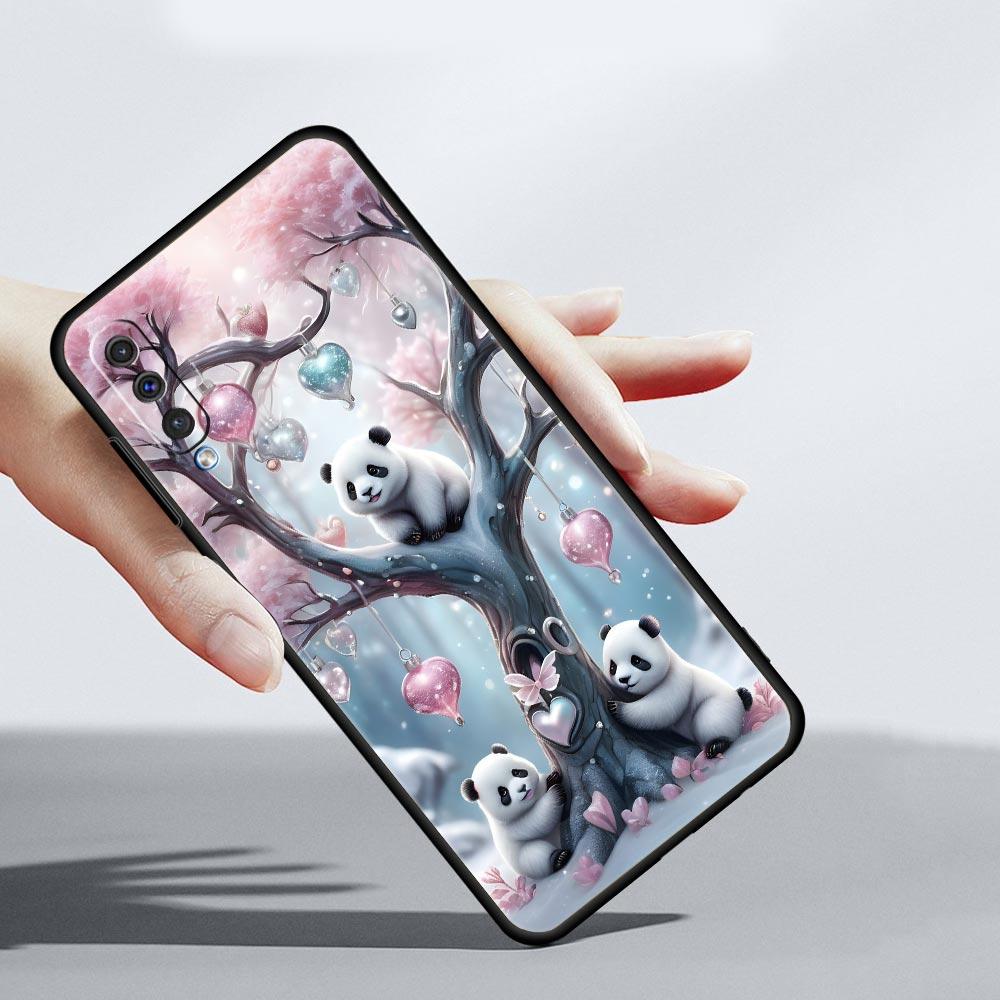 Baby Panda Phone Case for Samsung Galaxy A56 A36 A26 A16 A34 A24 A42 A22 A20 A12 A40 A30 A10 5G Soft TPU Cover Shell Fundas Bags