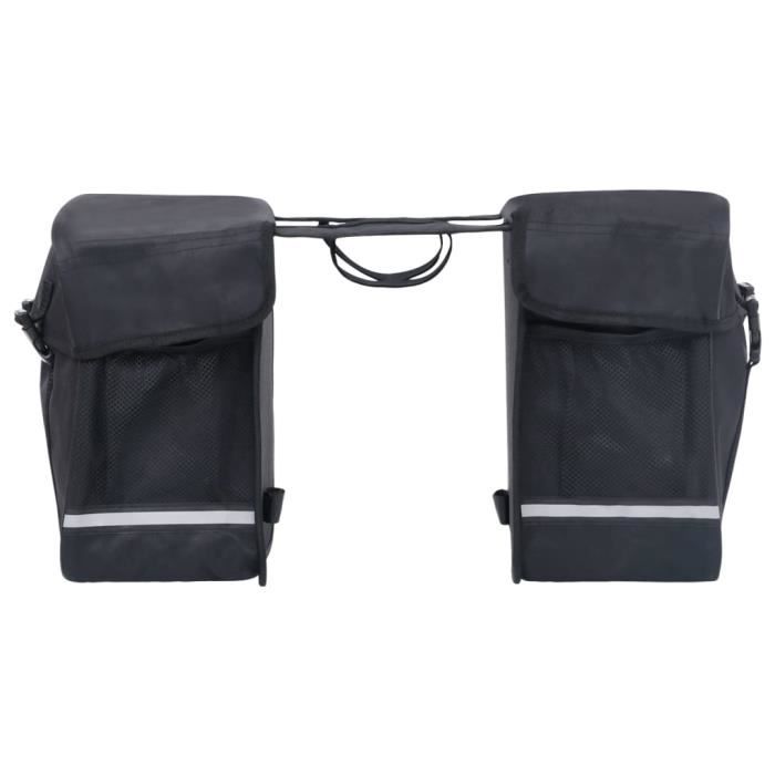 Sac de vélo double étanche vidaXL - Noir - 35L - Polyester 600D