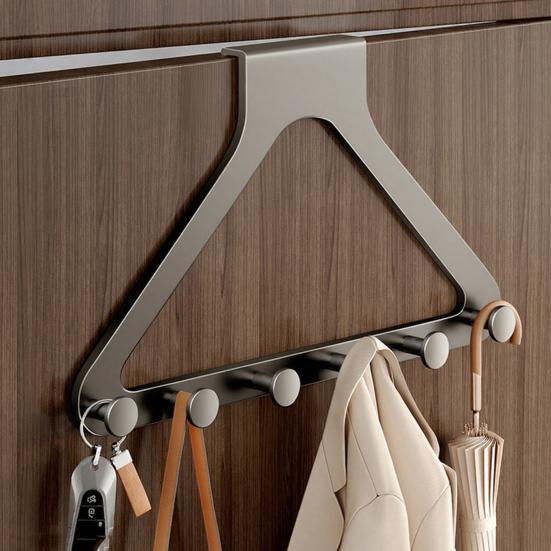 Hanger Rack Punch-free Over-the-Door Organizer Heavy Duty No-Drill Easy Installation RV Door