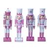 Stylish Nutcrackers Soldier Ornament Pink Series Nutcrackers Soldier Figurine Ornament for Individualized Room Decors