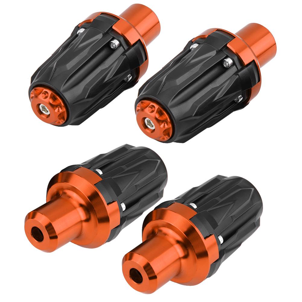 1 Pair of 10mm Motorcycle Exhaust Frame Sliders Anti Crash Pad Falling Protector Orange