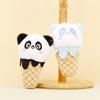 Colorful Panda Plush Ice Cream Cone Keyring Perfect Cute Decoration Bag