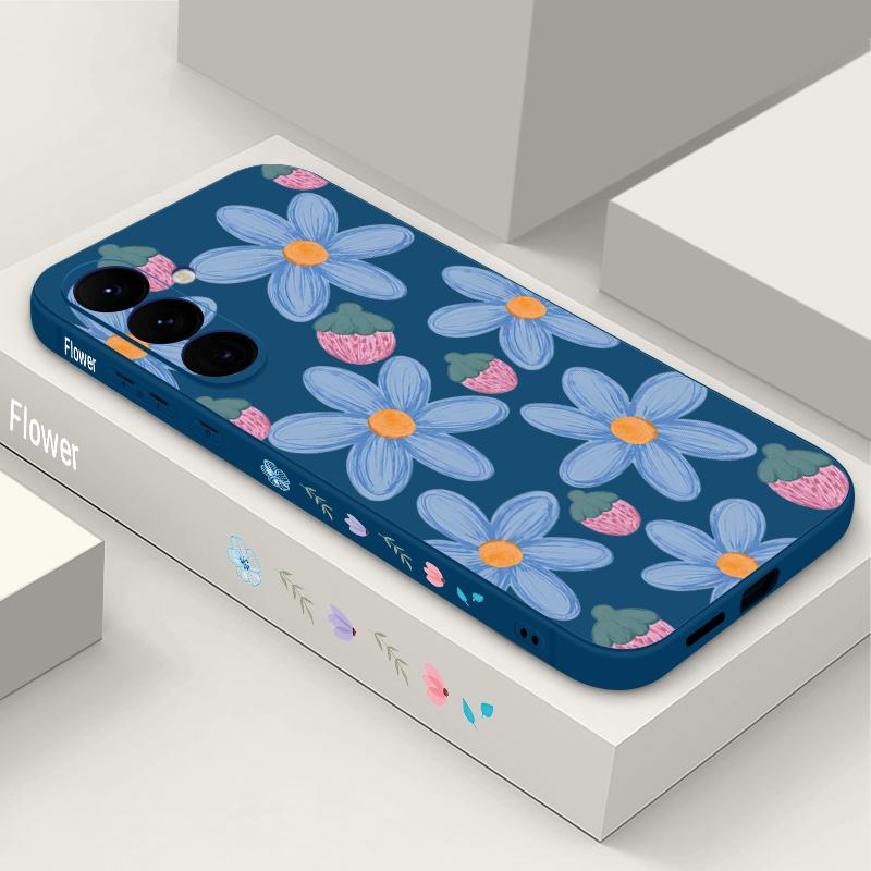 Ins Butterfly Flowers Case For Samsung Galaxy S26 S25 Ultra S24 S23 S22 Plus S21 FE A15 A16 A17 A35 A36 A54 A55 A56 5G Soft Cover