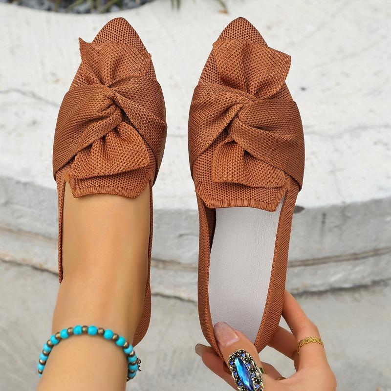 New Large-sized Pointed-toe Flat Casual Single Shoes for Women, Breathable One-foot Lazy Shoes