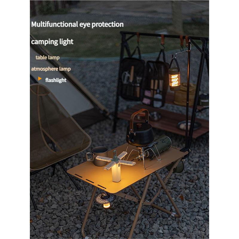 Collapsible LED Camping Light Foldable Lantern Long Lasting Power Portable Atmosphere Light for Tent Canopy Outdoor Mood Lighting