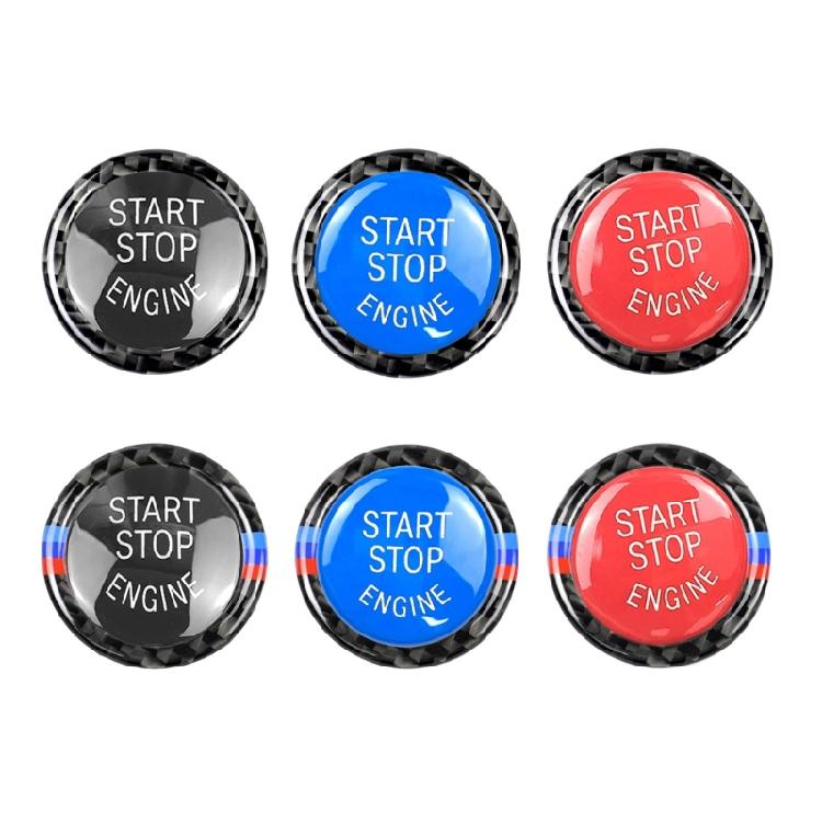Car Engine Start Stop Button Cover Trim Sticker Automotive Accessory Switches Power Ignition Button Trim for E90 E92 E93