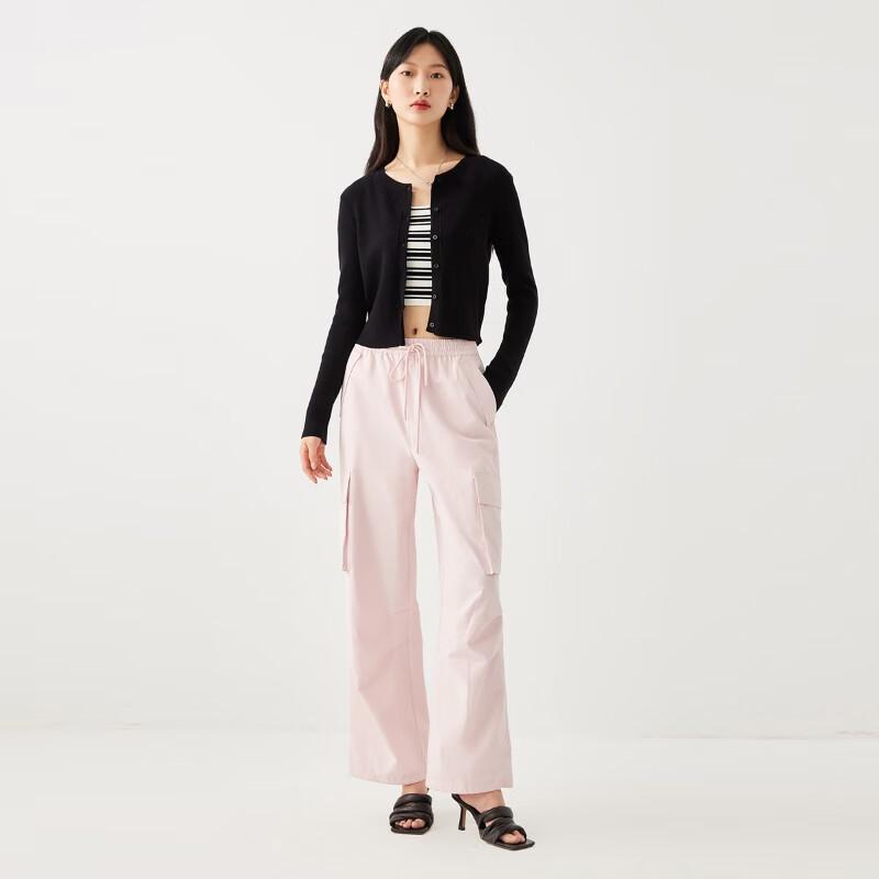 Veromoda Women's 2025 Early Spring Striped Two-Piece Knit Cardigan Set