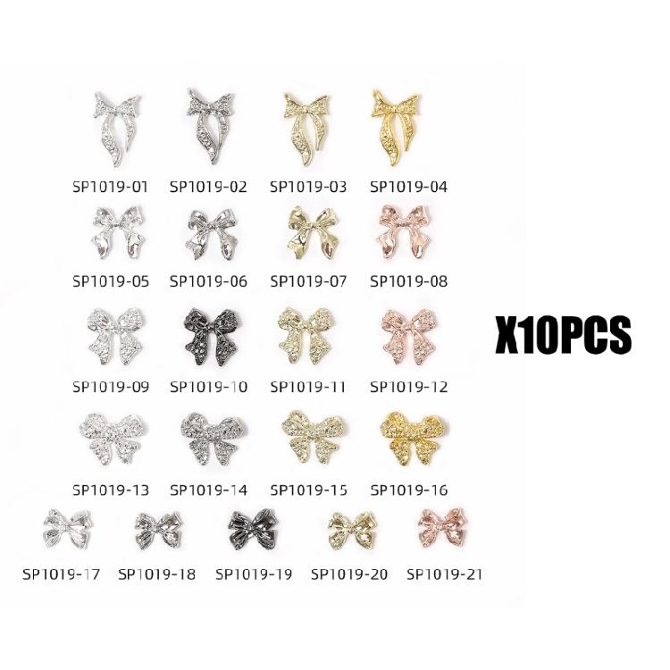 3D Metal Bows Nail Charms Nail Jewels Ribbow Bowknot Nail Art Decorations Nail Stud Nail Art Accessories for Women Girls