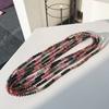Natural Three-Circle Small Bead Tourmaline Bracelet for Women, Fortune Crystal, Enhances Female Charm, Crystal Bracelet