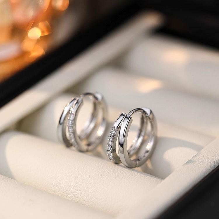 925 Sterling Silver Hoop Earrings: 2025 Modern Niche Design - Elegant & Luxurious for Women