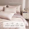 50s Double-Strand Xinjiang Long-Staple Cotton Sateen Solid Color Luxury Bedding Set (4-Piece)