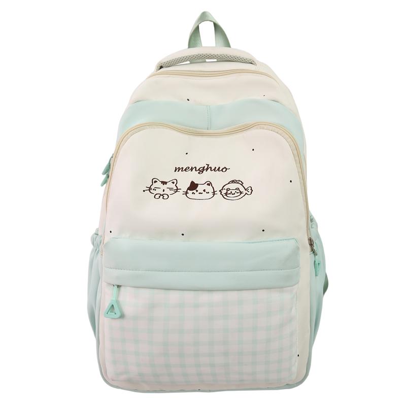 Student Schoolbag Women's Plaid Backpack College Style Backpack