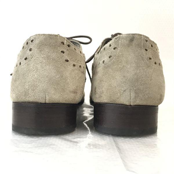 Hergestellt in Spanien ZAMPIERE Wildleder Full Brogue Wingtip Schuhe Herren 10.5 29.0 Beige(GEBRAUCHT)