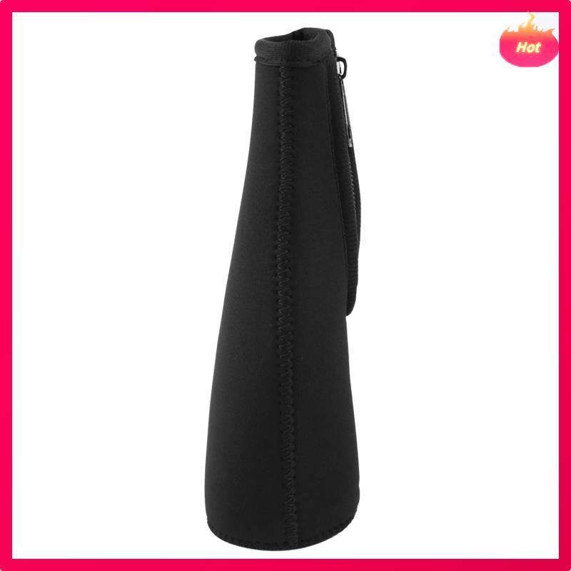 12 Pack Beer Bottle Cooler Sleeves Keep Drink Cold Zip-Up Extra Thick Neoprene Insulated Sleeve Cover Black