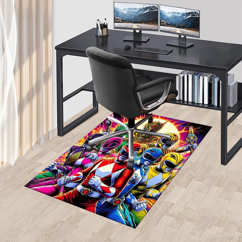 

1pc Power Rangers Anime Cartoon Design Office Chair Mat Non-Slip Carpet for Home Decor, Living Room, Bedroom, Game Room - Perfect Gift for Fans.T080 60cm by 90cm