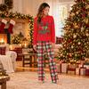 Family Matching Christmas Print Loungewear Set, Round Neck Long Sleeve and Pants Home Wear for Holiday