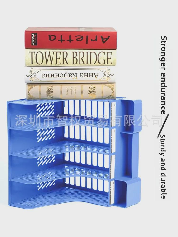 "Office Desk Organizer: File Rack, Basket, Folder Tray, Student Book Stand"