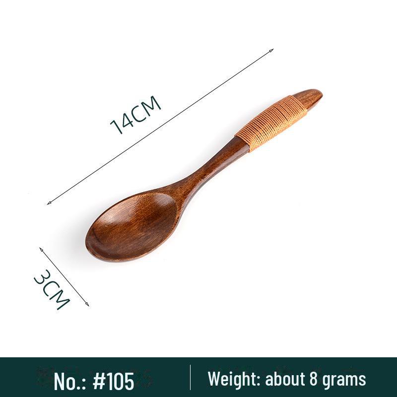 Japanese Nanmu Wooden Honey and Soup Spoon for Children - Mini Stirring Spoon