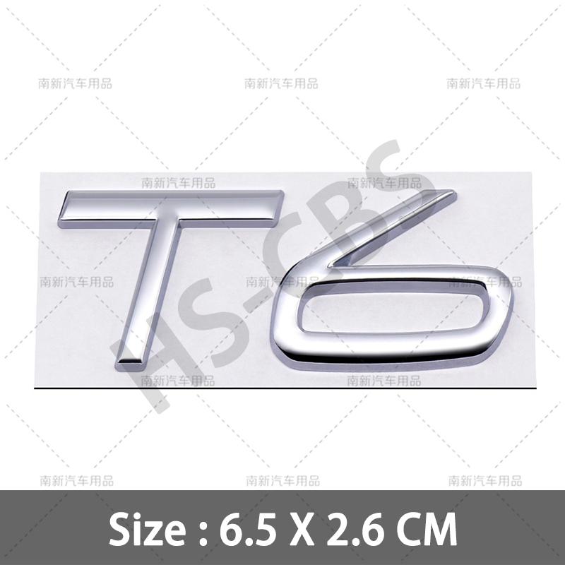 3D Metal AWD T5 T6 Logo Badge B5 B6 Emblem Car Rear Trunk Stickers For XC90 S60 CX60 S80 V40 S40 XC70 V60 XC40 V90 Accessories