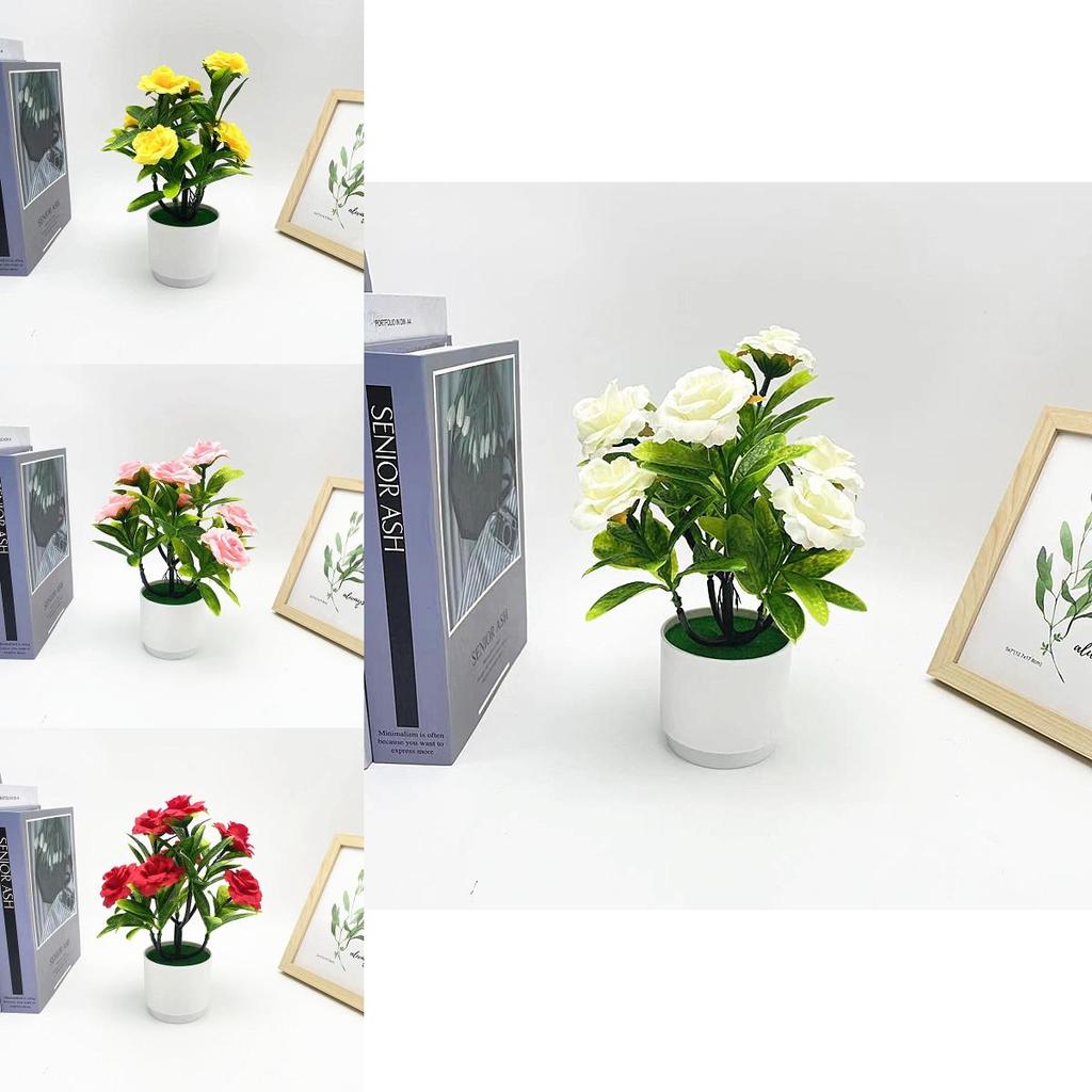 Rose Bouquet Artificial Plant For Home Decor And Wedding Gifts With Realistic Plastic Flowers