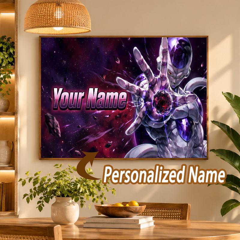 Frieza Custom Name Diamond Painting Personalized 5D Full Drill DIY Diamond Art Home Decor