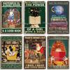 Artisian Reading Vintage Metal Sign Read Book Tin Plaque Girl Loves Books Classic Decorative Poster Wall Decor Garage Bar Pub