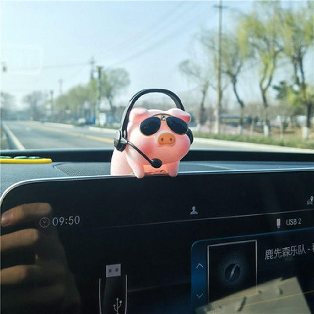 Cute Ornament Funny Car Decoration Dashboard Pink Pigger Ornament Lucky Piggy Hanging Car Pendant Pig Car Decoration
