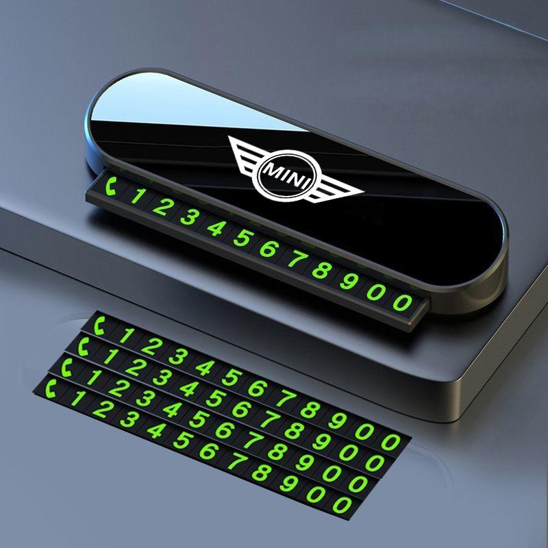 Car Phone Number Card Temporary Parking Card Plate For BMW Mini Cooper Countryman Clubman R55 R56 R60 F54 F55 F56 Sticker Ps2