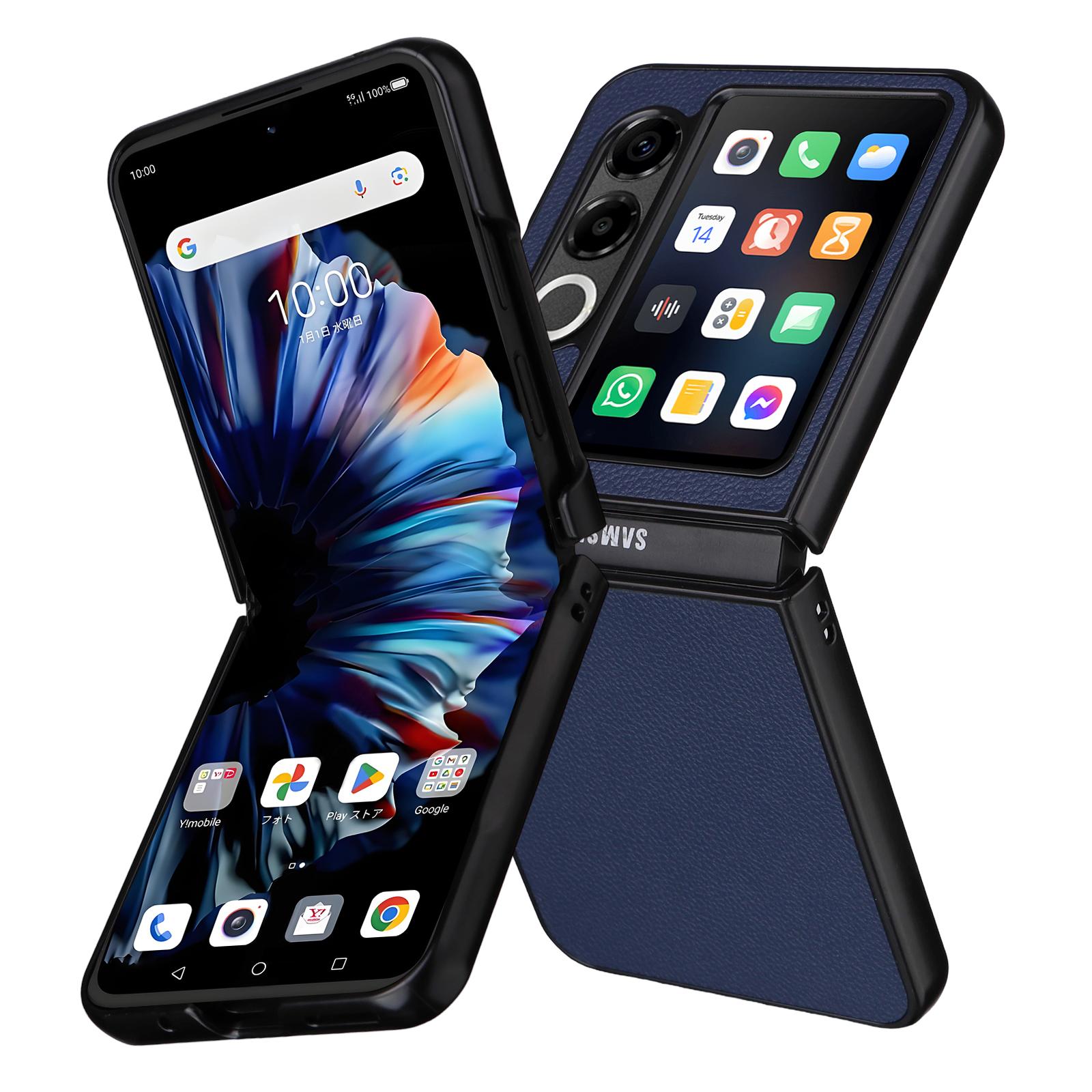 

For ZTE nubia Flip2 5G Case Litchi Texture Leather + Hard PC Phone Cover F