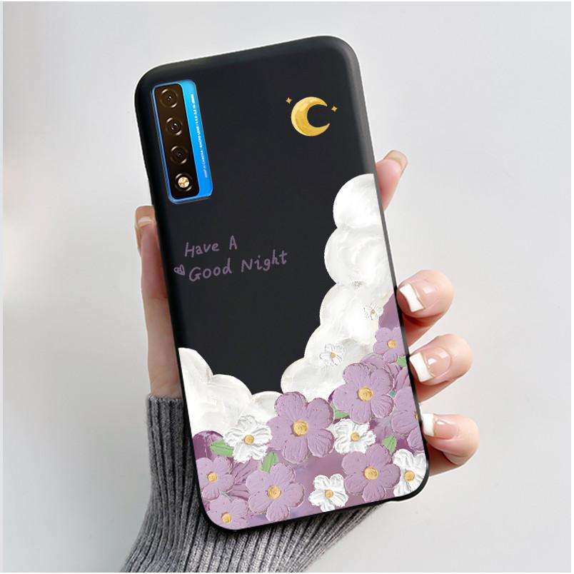 Casing For TCL 20 5G 20L+ 20S 20L Case Aesthetic Cute Cat Astronaut Black Soft Silicone Back Cover For TCL 20 Pro 5G Phone Case