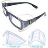 10 Pairs Safety Glasses, Flexible Anti-Slip Side Shields, Fits Medium To Large Eyeglasses with Clear Lenses