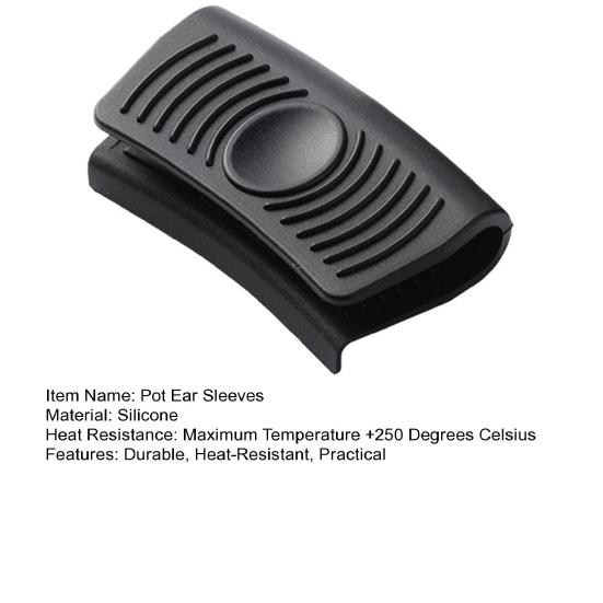 Pair Silicone Pot Handle Covers Heat Resistant Kitchen Pot Clip