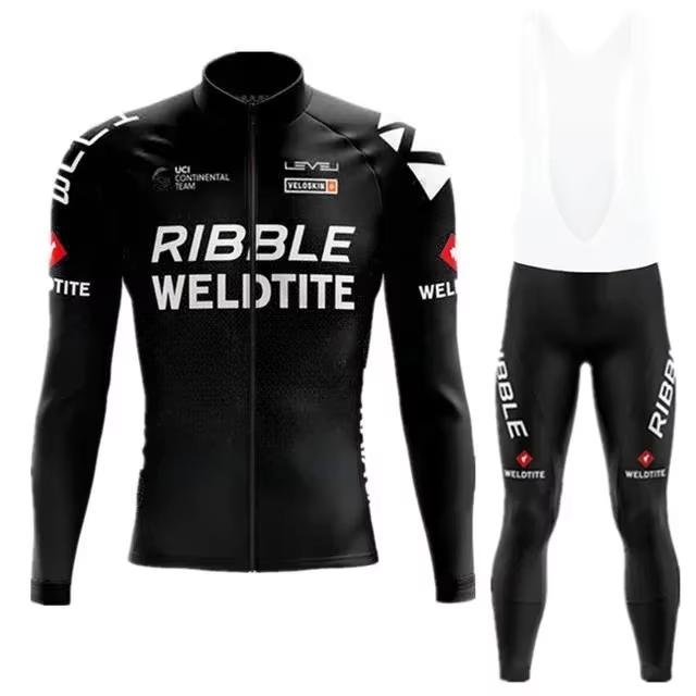 2026 White  Cycling Jersey Set Ribble Weldtite Cycling Clothing Autumn Men Road Bike Shirt Bicycle Tights Mtb Maillot Culotte