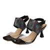 2025 Shoes for Women Buckle Strap Women's Sandals New Crystal Party Best Seller Summer Plus Size Open Toe Heeled Sandals