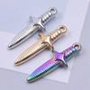 6pcs Metal Tools Pendants Long/Short Sword Charms For Jewelry Making Supplies Moon Wings Punk Charm Handmade Earrings Materials