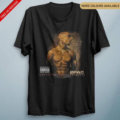2Pac TShirt Mens Tupac Shirt Gangster Rap Shirt Until The End Unisex Tee