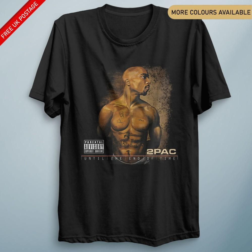 2Pac TShirt Mens Tupac Shirt Gangster Rap Shirt Until The End Unisex Tee