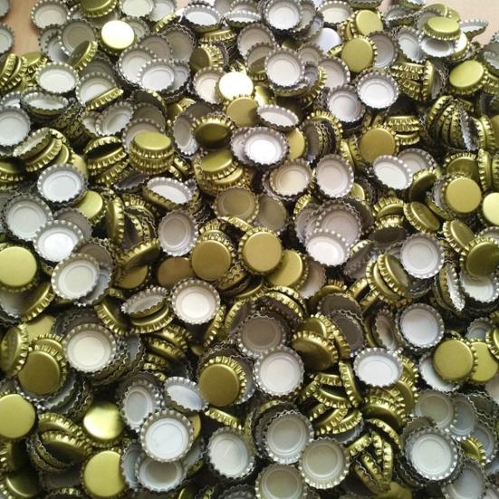 100Pcs Tampas de Garrafa Brilhantes À Prova de Vazamentos Folha de Flandres Mini Tampas de Coroa de Vinho Branco para Casa