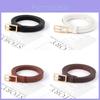 Minimalist Pu Leather Womens Thin Belt With Pin Buckle For Office And Casual Wear