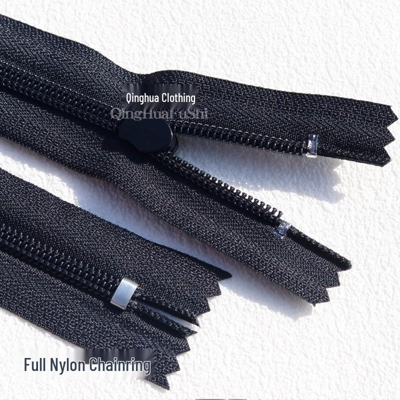 YKK No. 5 Nylon Reverse Coil No-Lock Zipper for Luggage, Shorts, and Pockets