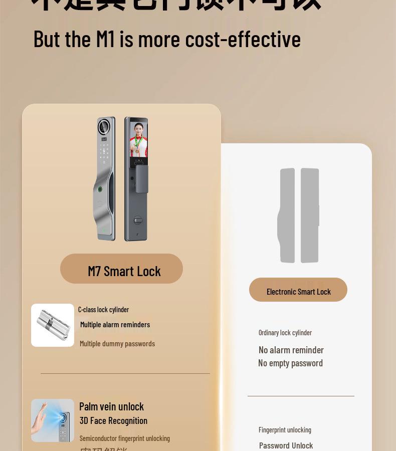 SmartLock with Face Recognition, Real-Time Monitoring, Mobile Remote Access, Graffiti-Proof Design, Tuya App, Password & Fingerprint Unlock.