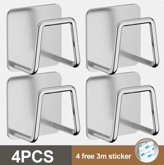 Kitchen Sponge Rack Stainless Steel Rack Sponge Drainage and Drying Rack Self-adhesive Storage Rack Kitchen Organizer